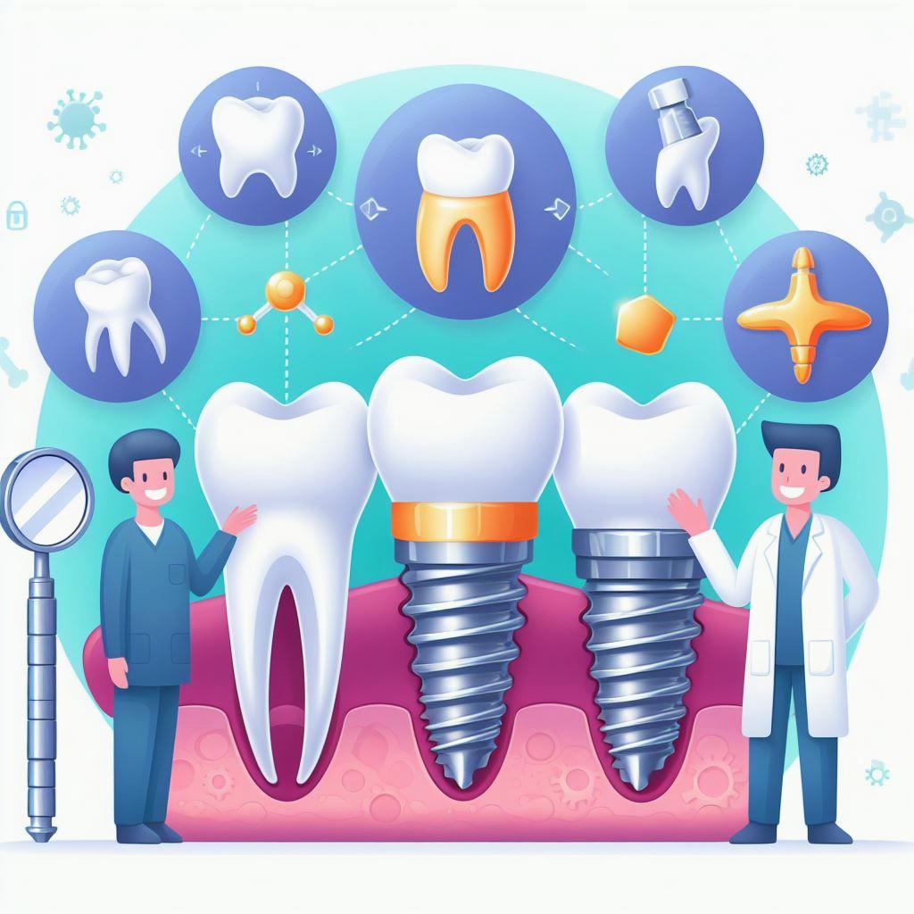 🦷 Всё о имплантации зубов: подробное руководство: 🔬 Различные типы имплантатов и материалы изготовления